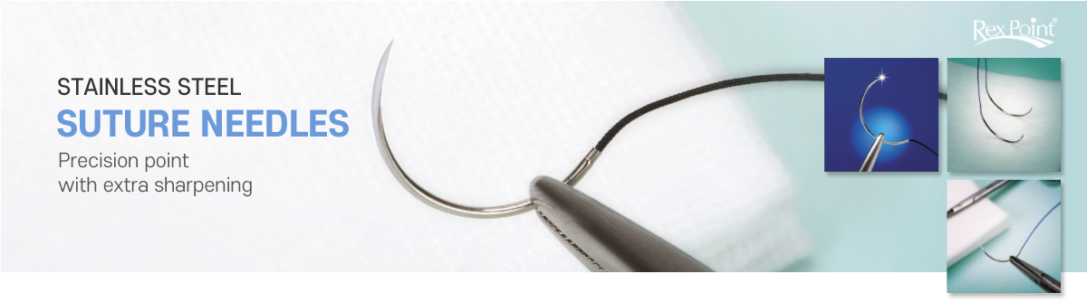 stalnless steel suture needles precision point with extra sharpening